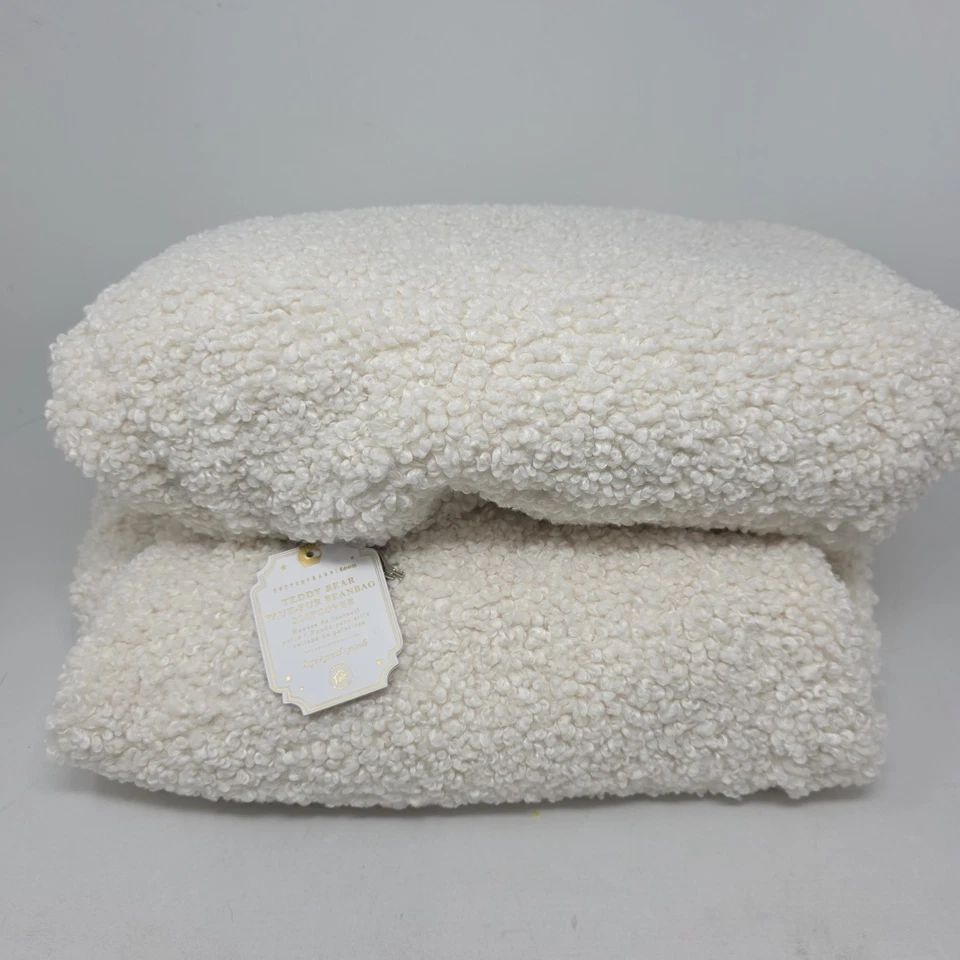 Pottery Barn Teddy Bear  Faux Fur Bean Bag Cover Only LARGE NWT 41 in - Image 3 of 3