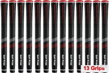 NEW CP2 Pro Control Core Golf Grips - 13 Grip Set - 3 Popular Sizes - Black/Red
