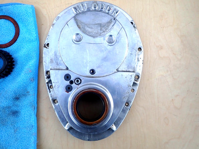 Vintage Milodon Small Block Chevy Gear Drive 283 327 350 400 Cover & Gears