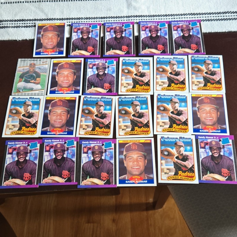 Sandy Alomar Jr. Padres Rookie 23-Card Lot Donruss/Topps