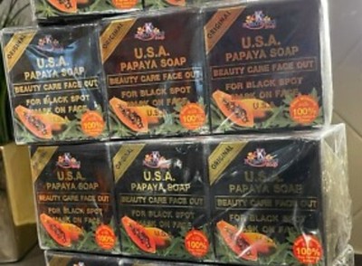 6X K BROTHERS USA PAPAYA SEIFE SCHÖNHEITSPFLEGE FACE OUT FÜR SCHWARZE FLECKENMASKE GESICHTSSEIFE