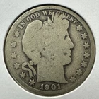 1901 50C Barber Half Dollar, Contains 0.3617oz of SILVER (88239)