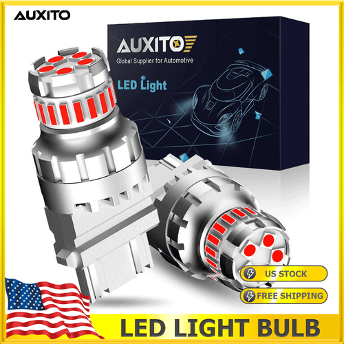 AUXITO 3157 Red LED Rear Brake Stop High Power Tail Lamp Light Bulbs