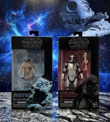Star Wars Black Series Cpt Phasma Quicksilver Baton & Yoda (Force Spirit) 6'' NEW
