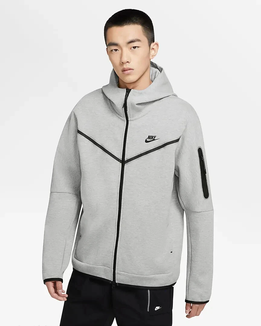 Nike Sportswear Tech Fleece Men's Full-Zip Hoodie Grey