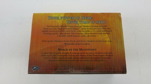 EMPTY MODERN EVENT DECK BOX MTG MAGIC THE GATHERING MARCH OF THE MULTITUDES - Picture 5 of 8