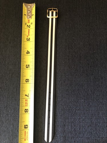 18mm Perlon 1960s Military Regimental Diver Vintage Watch Band-Gold, M0NI-BAGD - Picture 5 of 6