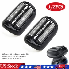 Electric Shaver Head Replacement Parts For Braun Series 5/6 53B Blade Foil 1/2x