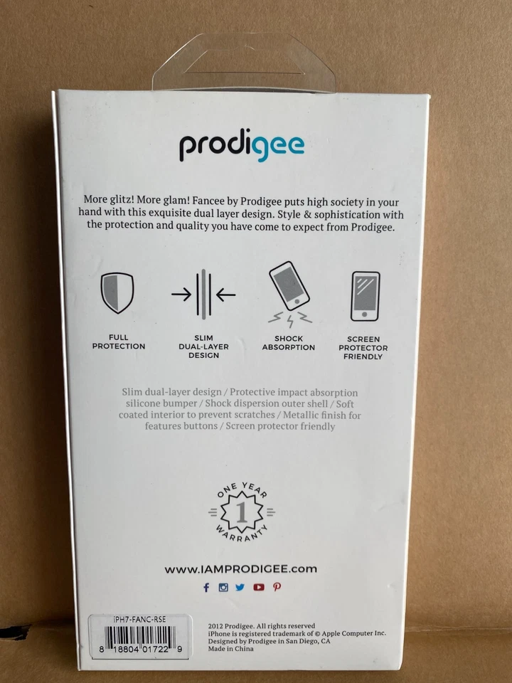 Prodigee Fancee iPhone 6s Case Glitter Rose Pink Gold Dazzling Sparkle - Image 4 of 4