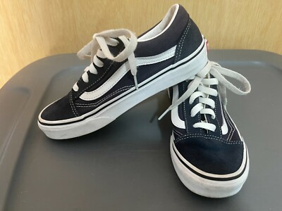 Vans Ward Low Kids Skate Shoes Black / White Size Juniors 4.0