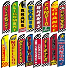Oil Change Muffler Tires Variation Windless Full Sleeve Advertising Banner Flags