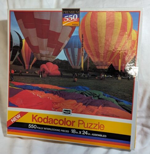 Vintage KODACOLOR 550 Pc Jigsaw Puzzle HOT AIR BALLOONS New Factory Sealed Kodak - Afbeelding 1 van 6