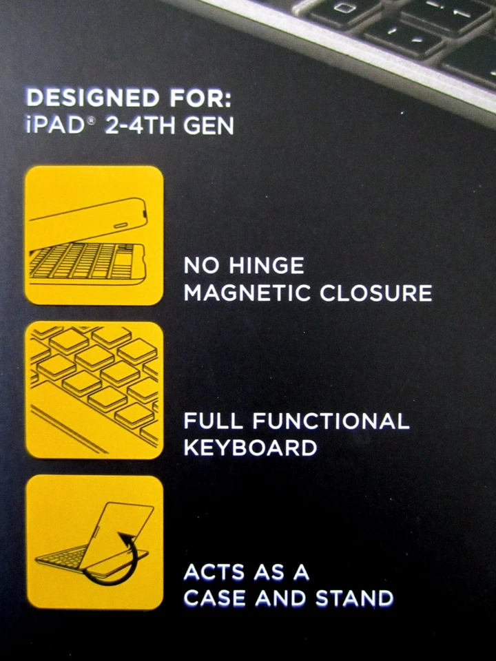 ZAGG Keys PRO Bluetooth Keyboard for iPad 2/3/4 Aluminum w/o Backlight *NIB - Image 2 of 4