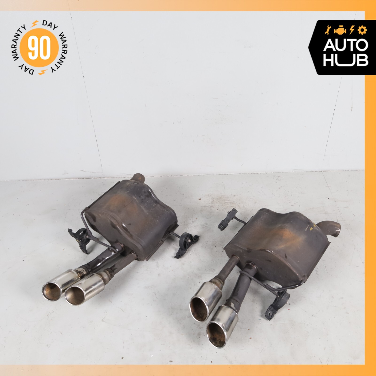 Maserati Quattroporte M139 Exhaust Mufflers Dual Tips Left & Right Side Set 74k