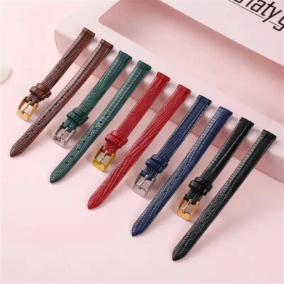 Bracelet de Montre Ceinture Serpent 8mm 10mm 12mm 14mm 16mm Bleu Vert Rouge Noir - Photo 1/4