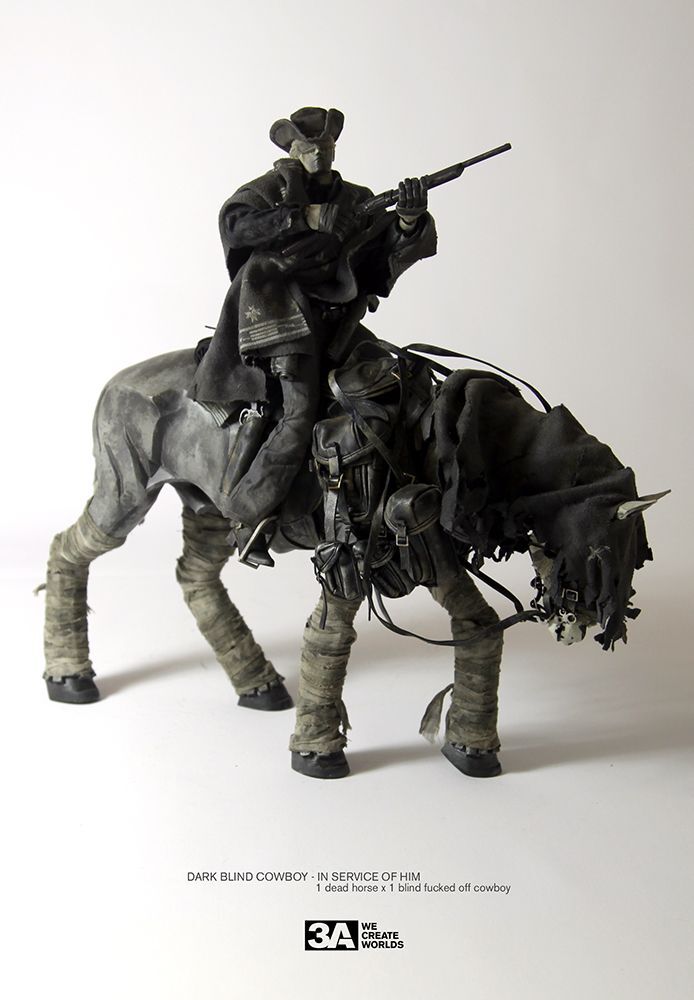 その他 threeA POPBOT Dark Blind Cowboy Dark Blind Cowboy by Ashley Wood (one sixth) toy release