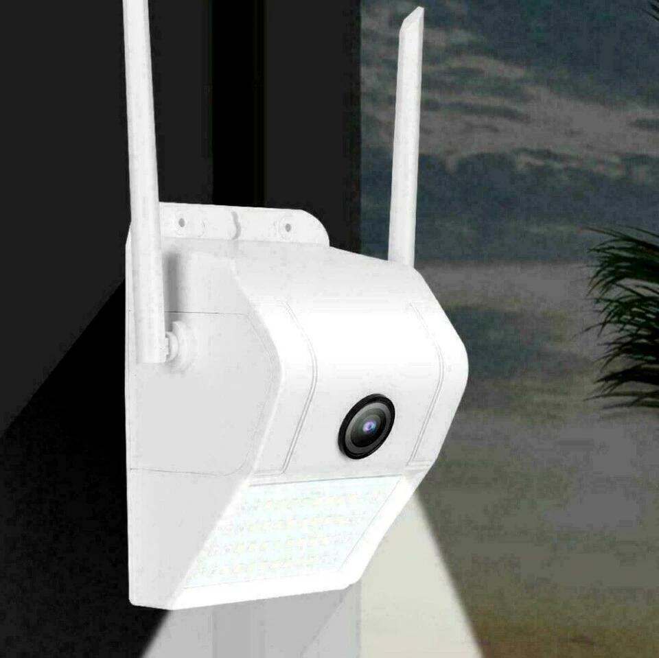 TELECAMERA IP CAM CAMERA A LED 1080P HD INFRAROSSI WALL LAMP ONVIF 180 GRADI APP - Immagine 4 di 4