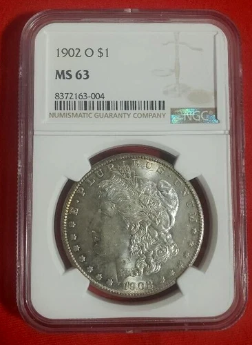 1902-O Morgan Silver Dollar Coin NGC MS 63 Reverse Beautifully Toned