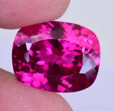 18.80 Ct Natural Mogok Rose Red Ruby Cushion Stunning CERTIFIED Loose Gemstone
