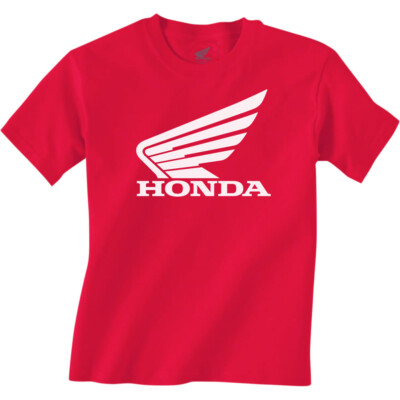Honda Apparel Youth Honda Wing T-Shirt Red Youth Small
