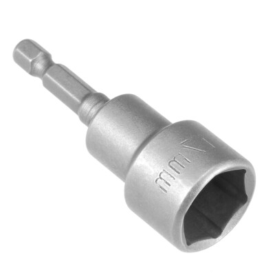 1/4'' Quick-Change Hex Shank 17mm Magnetic Nut Socket Driver 65mm Length Metric