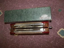 Early 1900's Hohner Tremelo Quartet Harmonicas w Original Box EXC & Rare