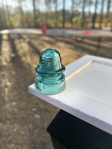 Hemingray glass insulator No 19 Green CD 162 SDP. Lots Of Bubbles! Very Rare - Picture 15 of 24