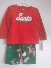 Carter's 2 piece pajamas for kids Santa squad size 2T