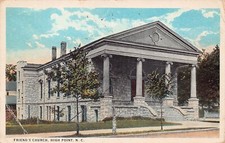 High Point NC North Carolina Friends Quaker Church Lexington Vtg Postcard C14