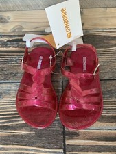 NWT GYMBOREE Girls Pink Sparkle Jelly Sandals shoes Size 5