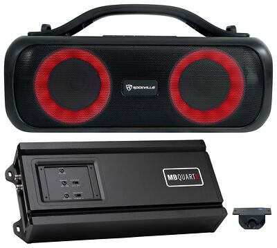 MB QUART RA1-750.1 750w Mono Amplifier 1-Ohm Car Audio Amp+Bluetooth Speaker
