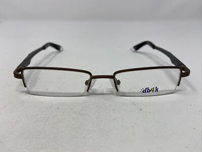 DB4K Mascot Col. 01 44-16-120 Matte Brown Metal Half Rim Eyeglasses Frame &368