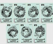 BTS 2019 CU Plus T-Money Transparent Illustration  photocard