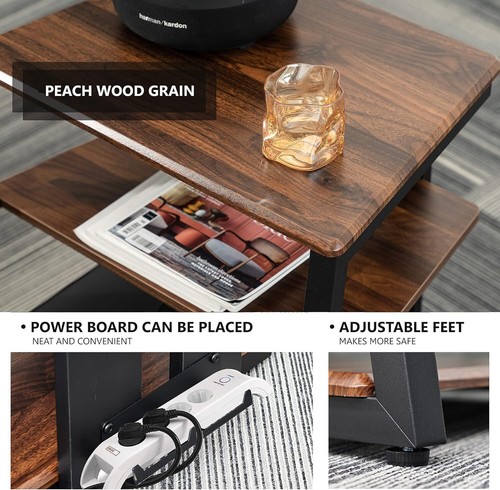 FITUEYES DESIGN HIFI Stand Record Player 24” x 20.4” x 30.6”, Walnut - Picture 6 of 11
