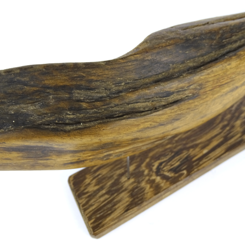 Bernstein & Treibholz Skulptur, Fisch-Vogel, Amber & Wood Sculpture, L. 41 cm - Bild 4 von 11