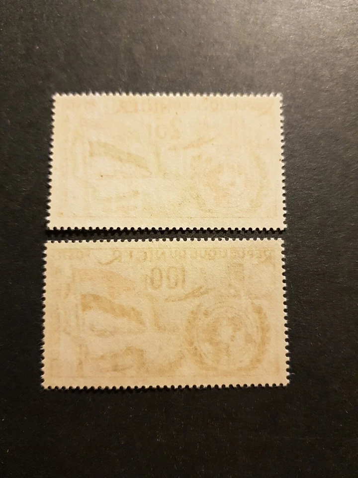 Sello de admisión de Níger al correo aéreo de la ONU Pa No. 19/20 Nuevo ** Lujo Mnh 1961 Foto 2 de 2