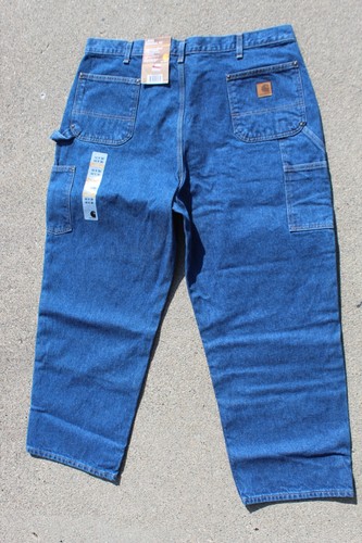 Salopette Carhartt doppio ginocchio denim logato jeans blu B73-DST 42x30 nuova con etichette - Foto 7 di 8