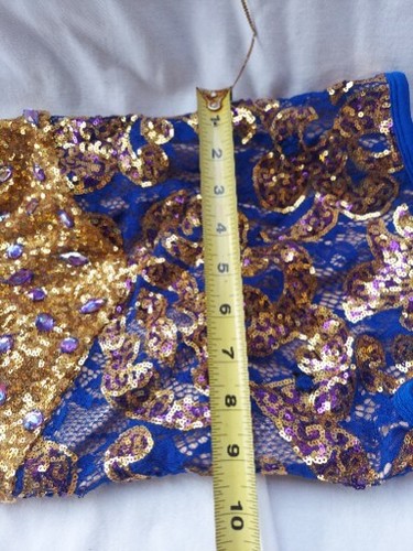 Childs Glamour Costumes Sequin Dance Body Suite. Size C.M. - Picture 6 of 9