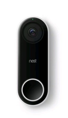 Nest Hello Wi Fi Video Doorbell Black White Model NC5100EF eBay