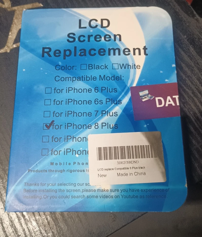 iPhone 8 Plus Full Screen Replacement LCD Plate Front Camera Ear Speaker & Tools - Image 2 of 3