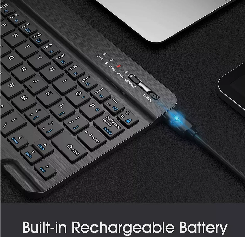 Fintie Ultrathin Wireless Bluetooth Keyboard For IOS Tablet - Image 3 of 4