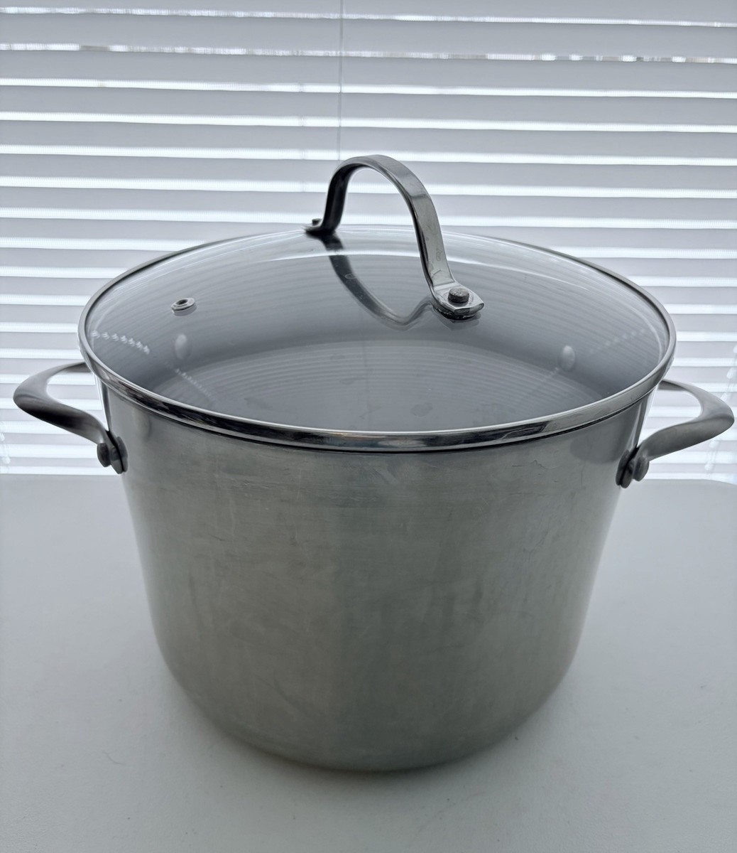Calphalon 8qt Stock Pot #808 Stainless Steel Glass Lid READ | eBay