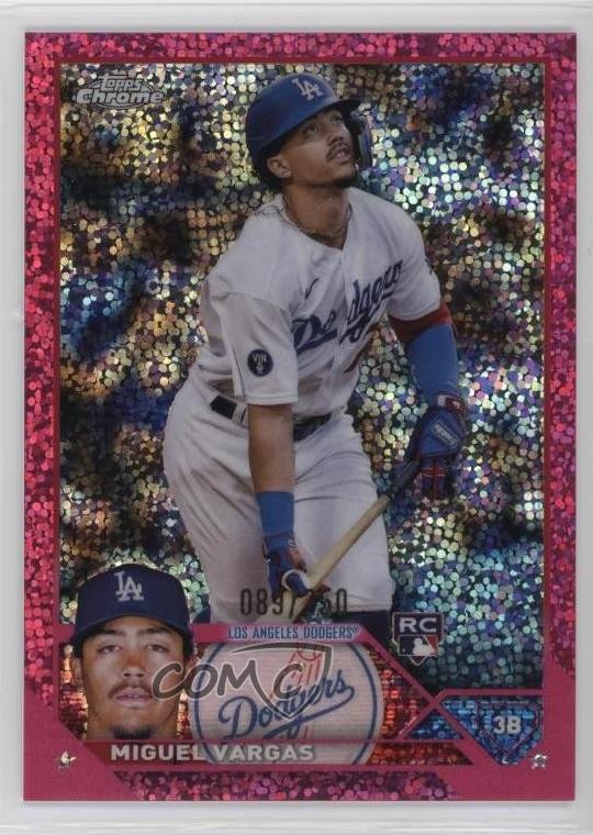 2023 Topps Chrome Magenta Speckle Refractor 89/350 Miguel Vargas #161 x2o