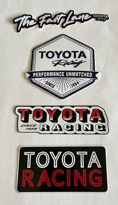 TOYOTA BUMPER STICKER LOT (4) WINDOW DECALS RACING TRD NASCAR NHRA OFF ROAD Part