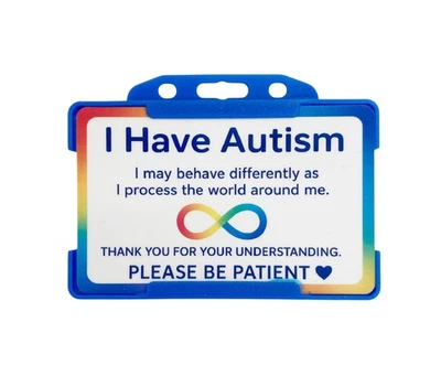HERTFORD SHOP I have Autism Hidden Disability Awareness ID Card Holder and Matching Lanyard