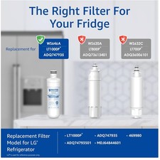LG LT1000P Refrigerator Water Filter and Air Filter Combo