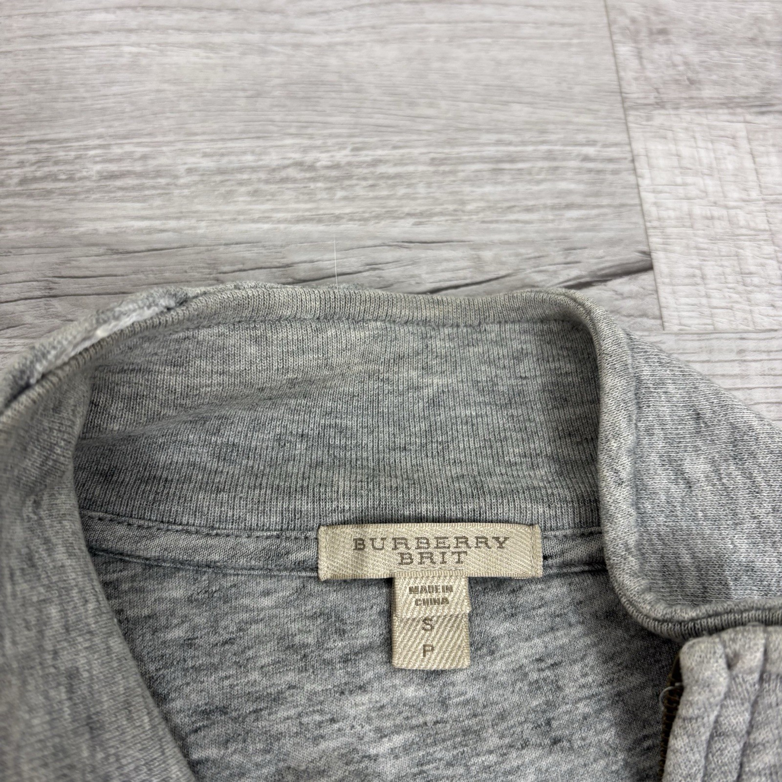 Burberry Brit Solid Grey Full Zip Up Sweater Wome… - image 7