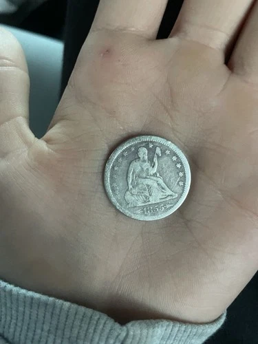 1855 Seated Liberty Quarter Silver Coin Arrows Variety