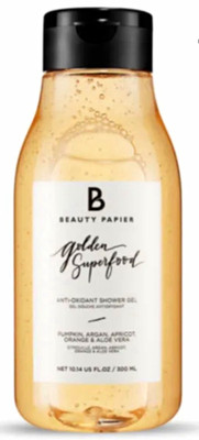 Beauty Paper Golden Superfood Antioxidant Shower Gel, 10.14 fl oz