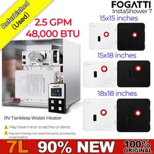 Used- FOGATTI InstaShower 7 RV Tankless Water Heater 48,000 BTU w/ Controller